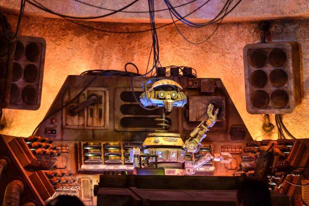 An R-3X droid spins music at Oga's Cantina at Star Wars: Galaxy's Edge at Disneyland in Anaheim, CA, on Wednesday, May 29, 2019. (Photo by Jeff Gritchen, Orange County Register/SCNG)