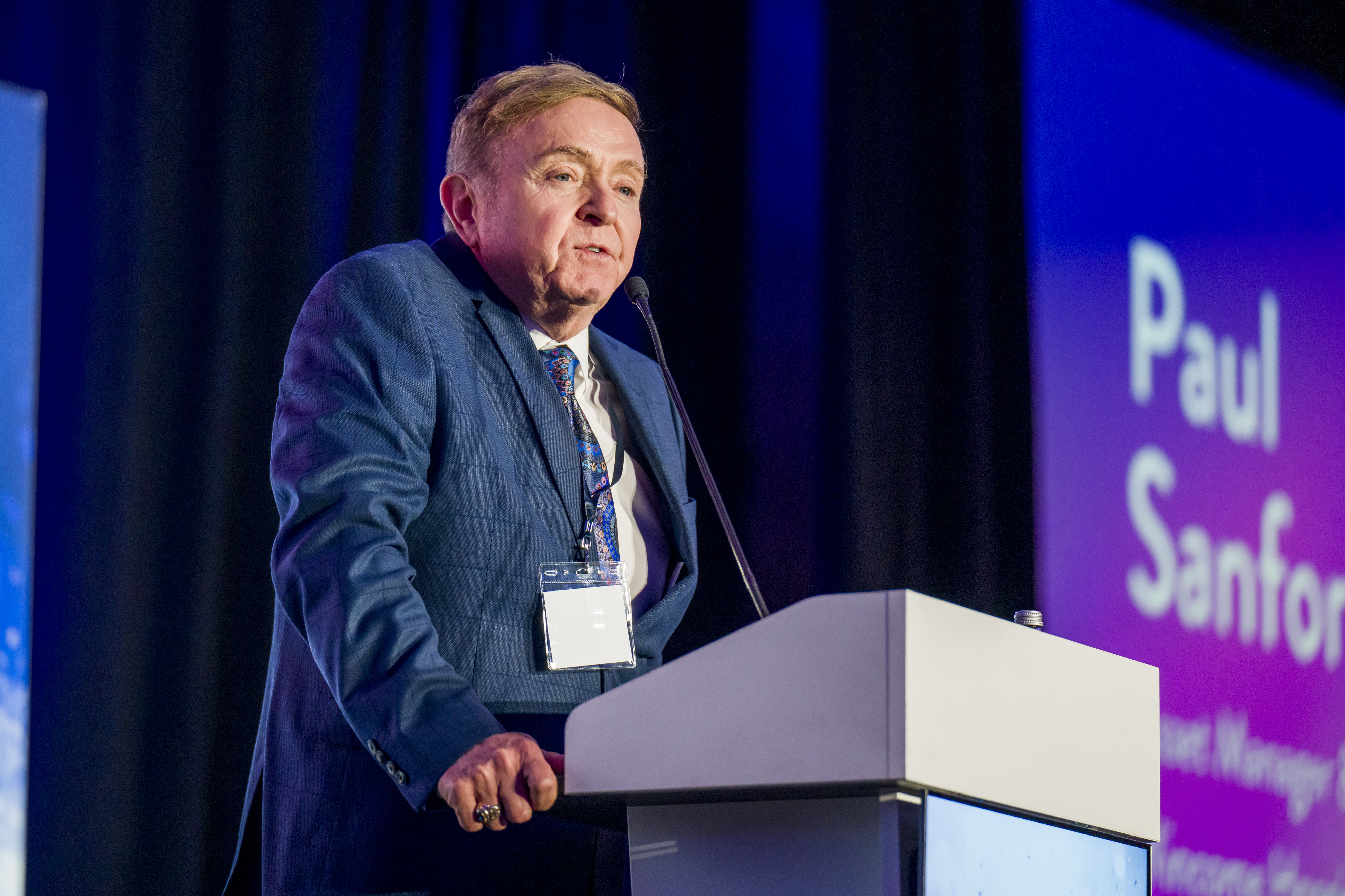 Paul Sanford, CEO of Wincome Hospitality speaks during the Visit...