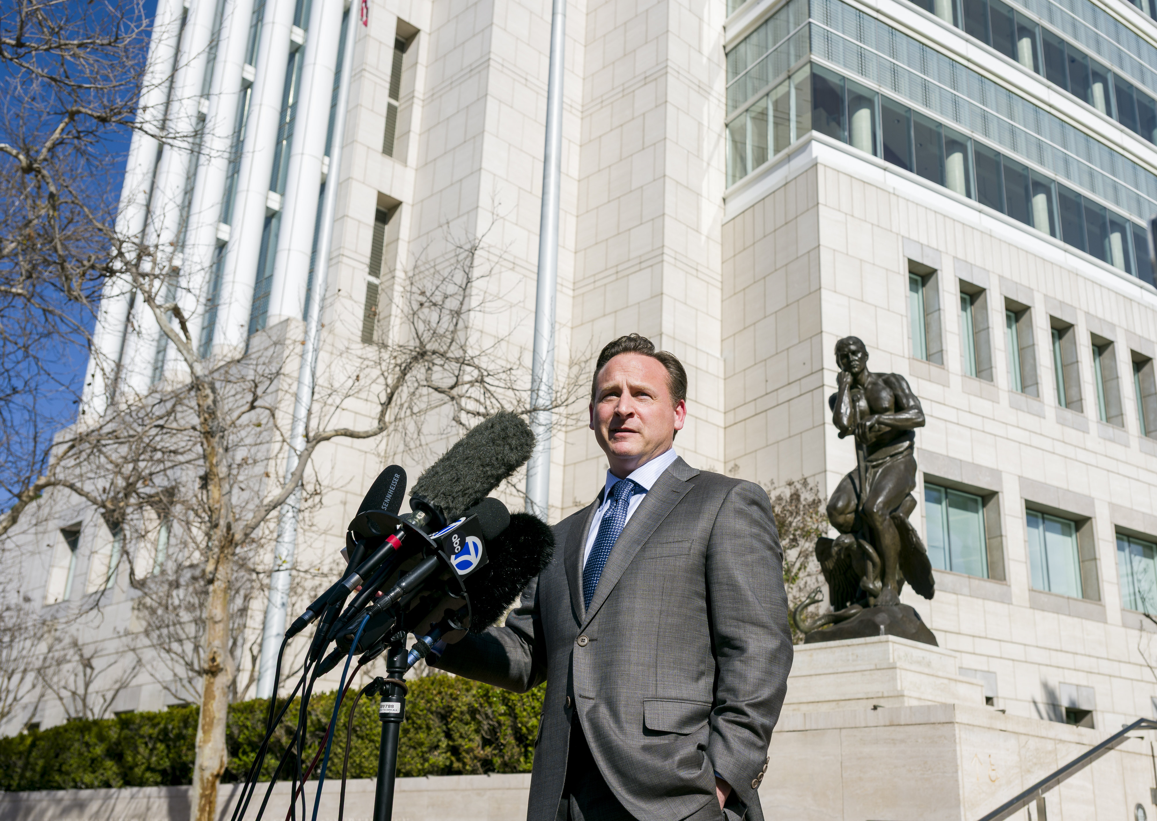 Anthony Colombo, defense attorney for former Canadian Olympian Ryan Wedding,...