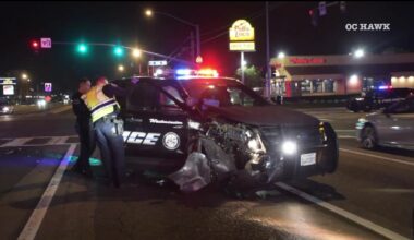 Westminster police vehicle crashes into uninvolved car during chase – Orange County Register