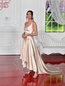 Stassi Schroeder at the "Wuthering Heights" World Premiere held at the TCL Chinese Theatre on January 28, 2026 in Los Angeles, California.