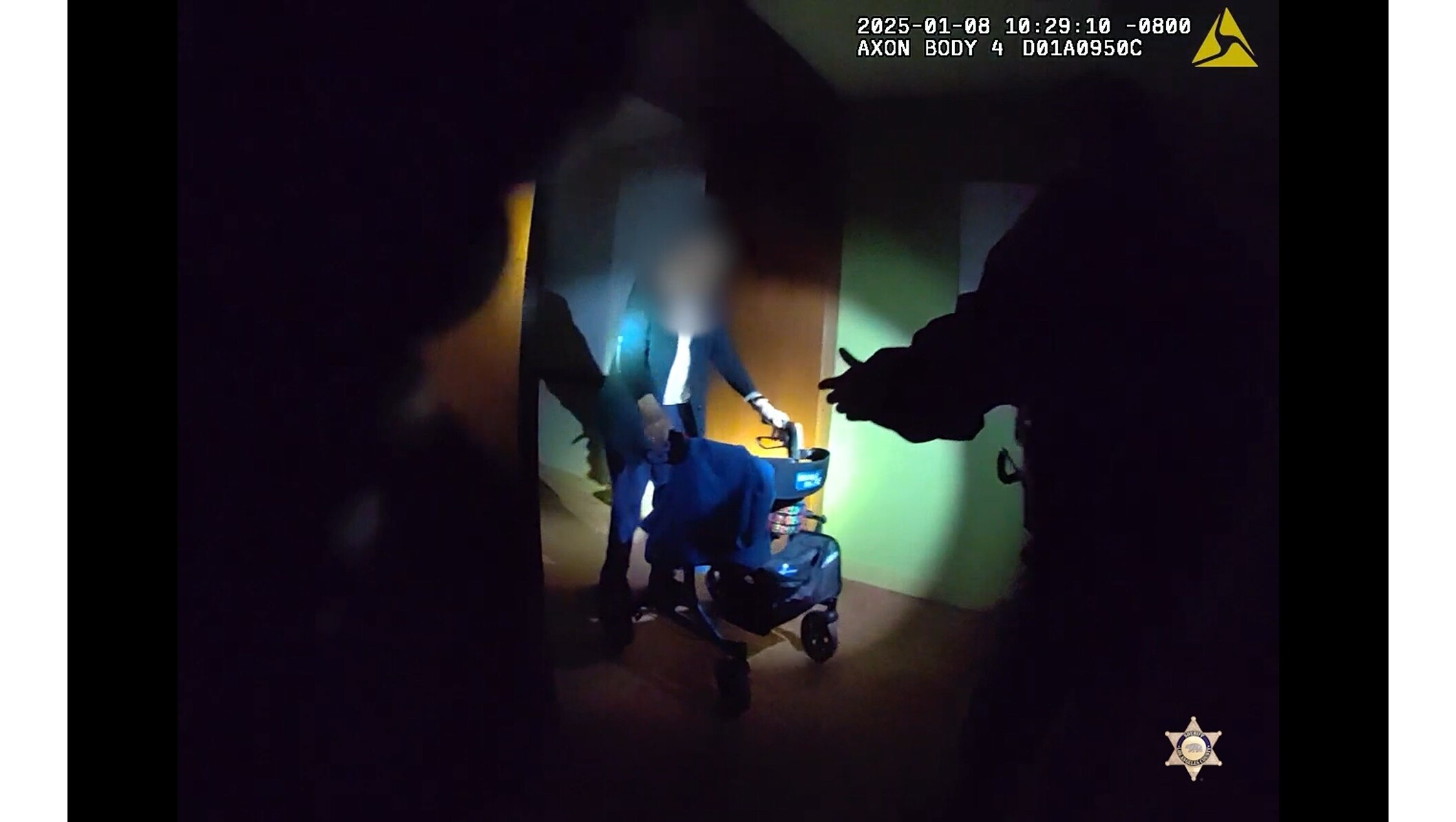 Sheriff’s deputies evacuated a 100-year-old woman from a senior-living facility...