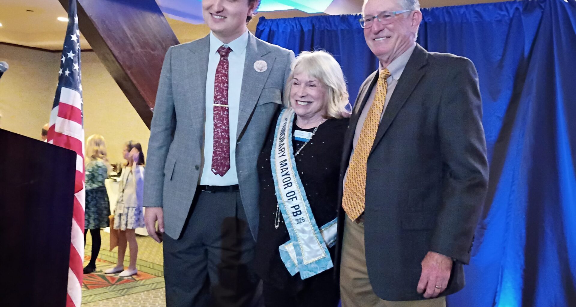 Pacific Beach Town Council honorary mayor and others at annual dinner