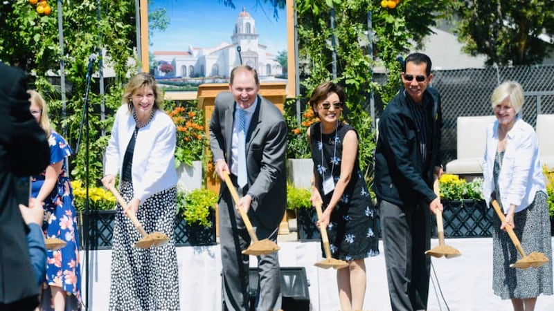 Local Church leaders break ground for the Yorba Linda California Temple on June 18, 2022.<br>