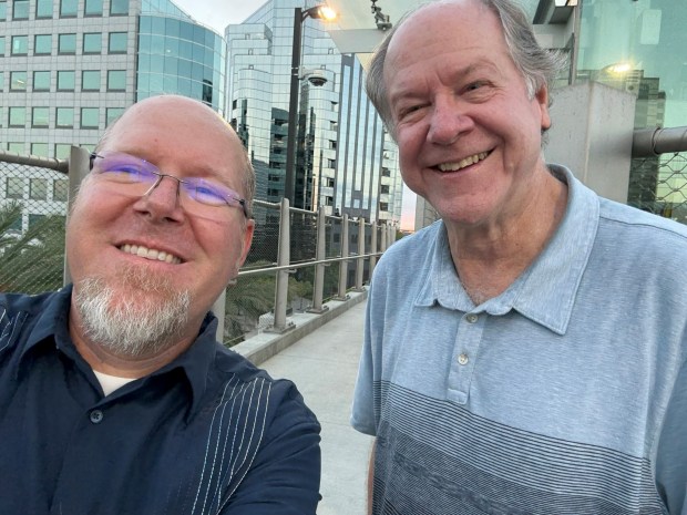 Chris Stoefen, a La Jolla resident, and his father, Gary Stoefen of Rancho Bernardo. They launched their website "Keepin It Real" in late summer 2025. (Courtesy of Gary Stoefen)