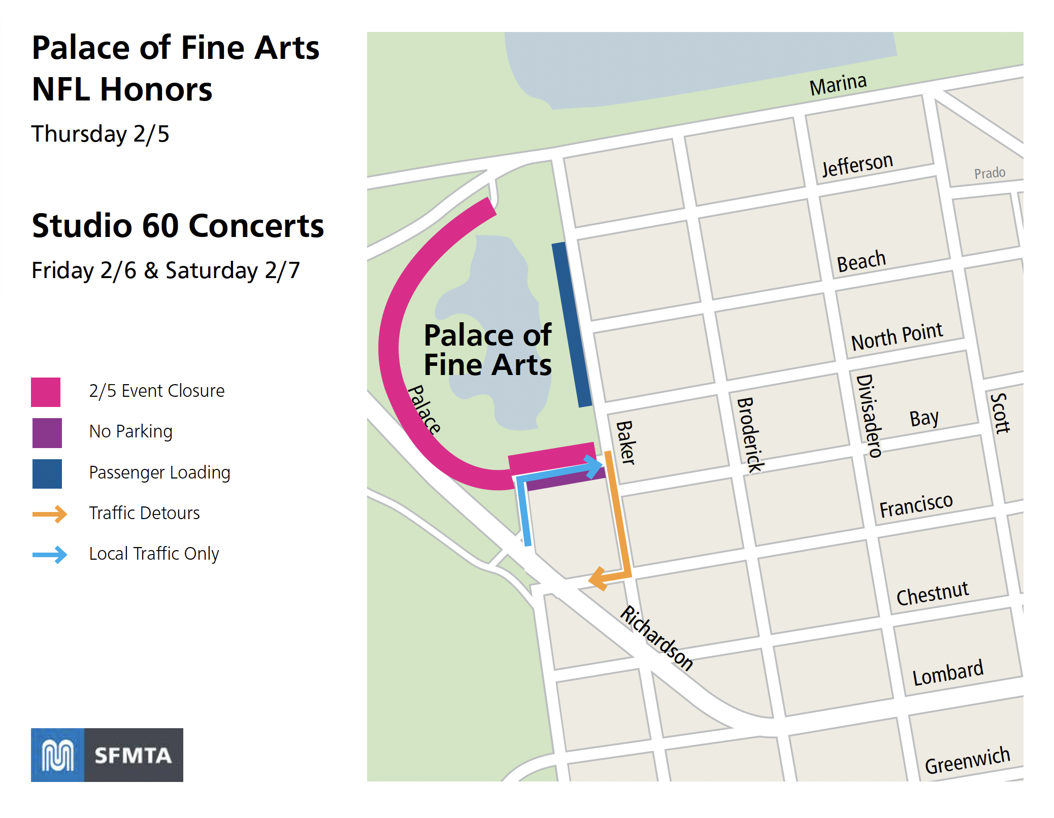 Super Bowl road closures in San Francisco