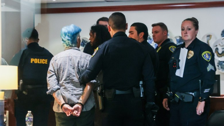 Police arrest protesters