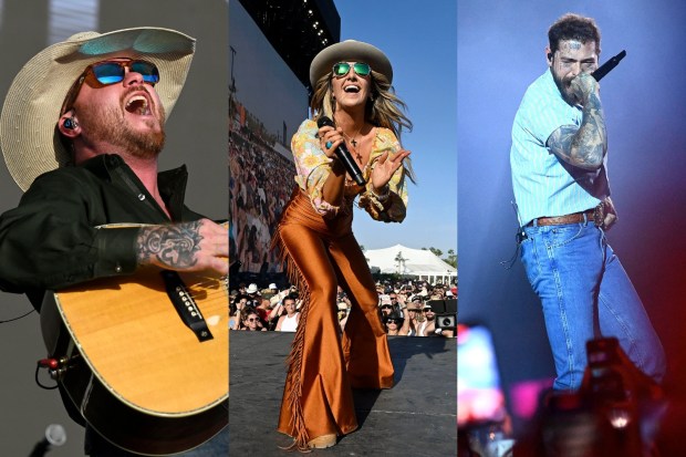 The 2026 Stagecoach Country Music Festival headliners are, from left, Cody Johnson, Lainey Wilson and Post Malone. (Will Lester, Inland Valley Daily Bulletin/SCNG and Andy Holzman)