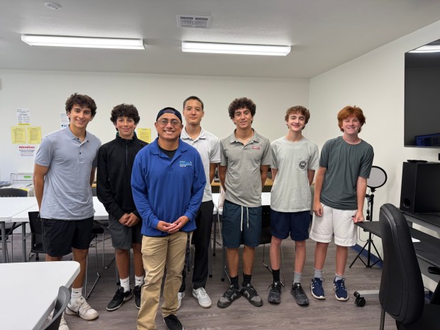 The Tech-Angels at a visit to the Memorial Senior Center. (Dimple Shah)