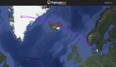 SAS flight to San Francisco turned around over Greenland and returned all the way back to Denmark