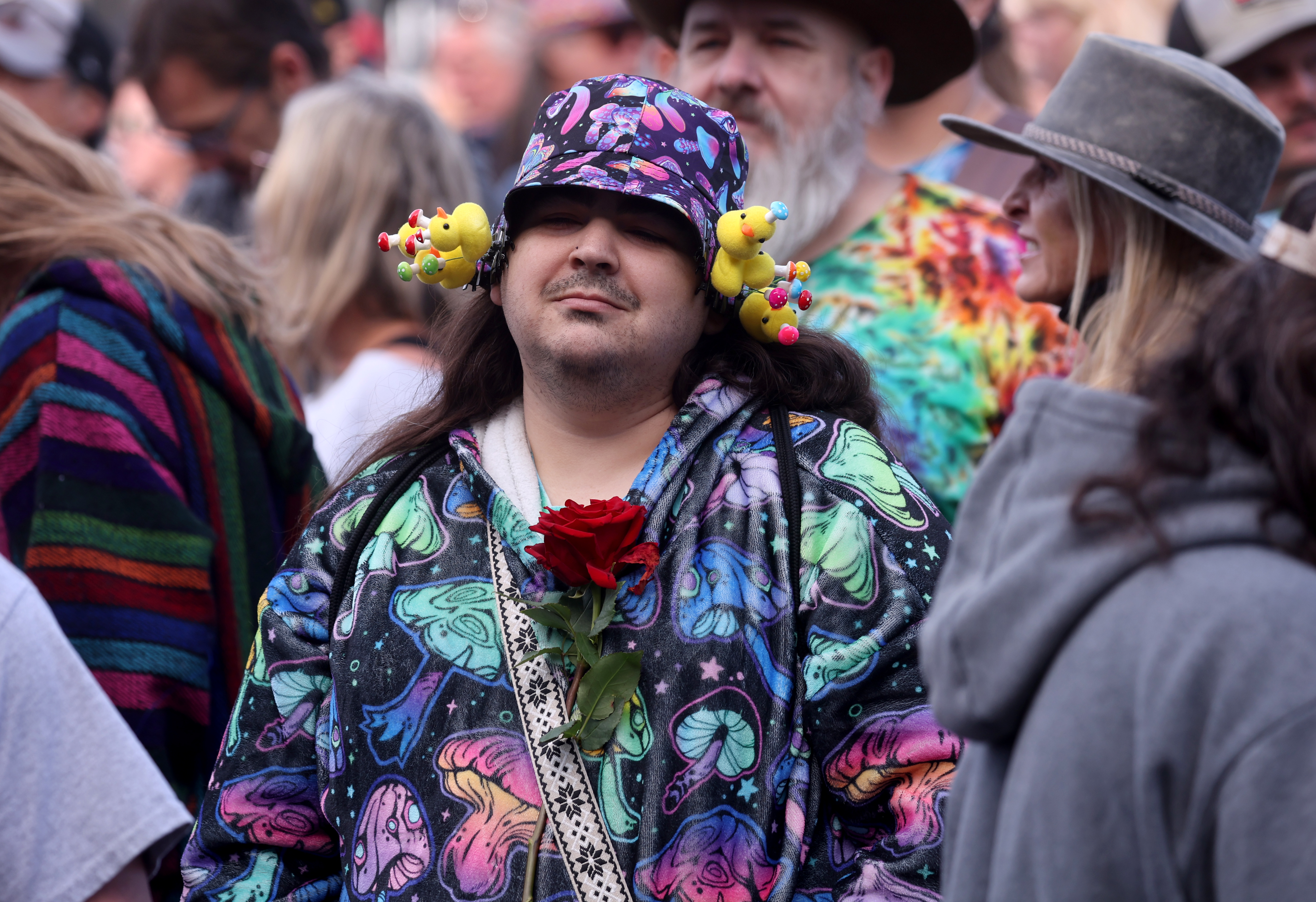 Grateful Dead fan Stephen Ramirez, of Antioch, attends the Bob...