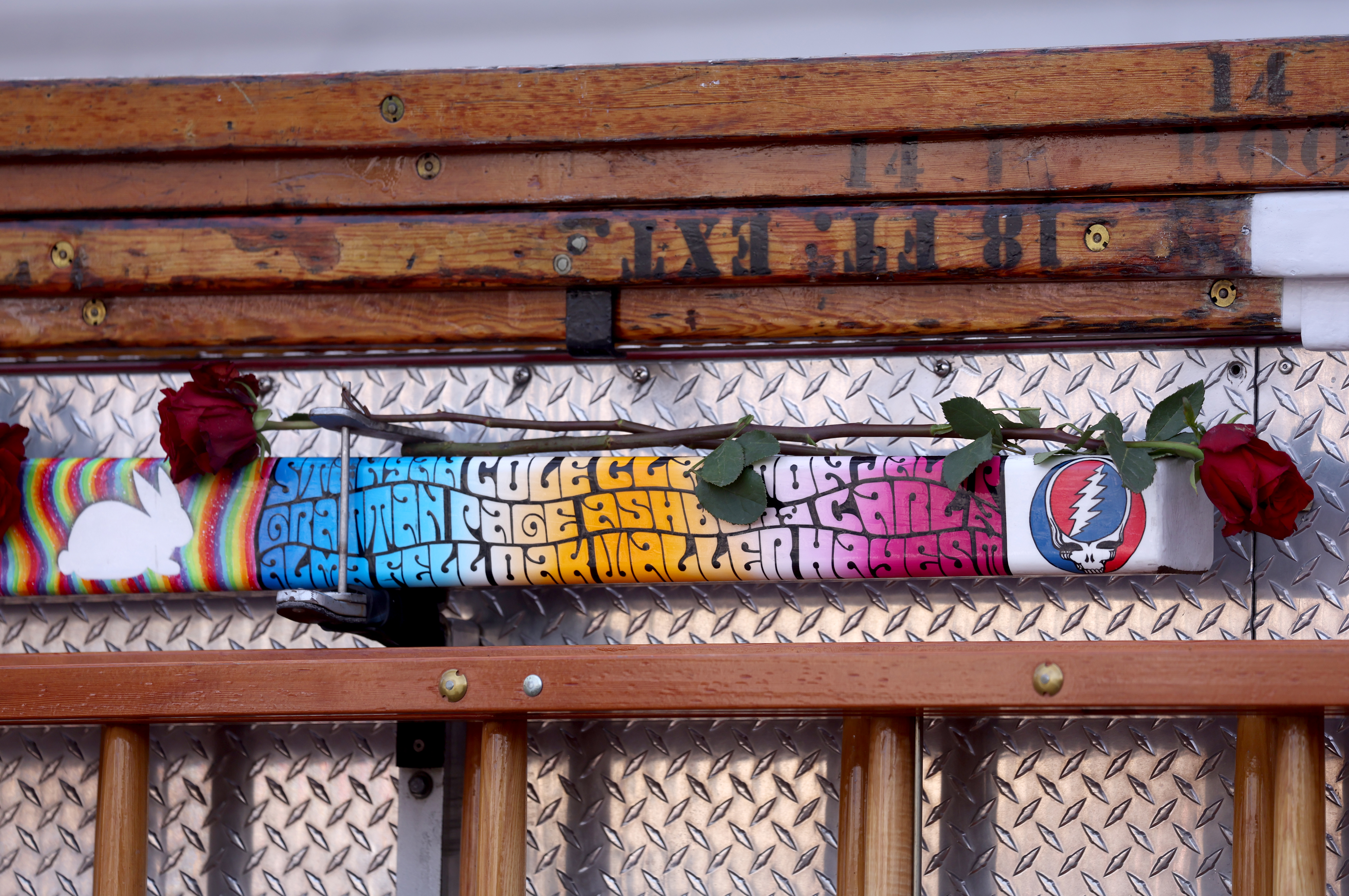 A Grateful Dead logo and decorations on Station 12âs fire...