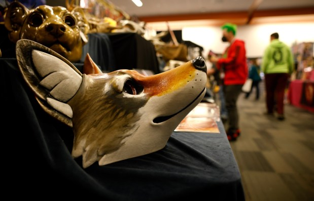 "Animal Skull Masks" by Eric Strother at Further Confusion, also known as FurCon, at the San Jose McEnery Convention Center in downtown San Jose, Calif., on Sunday, Jan. 18, 2026. (Nhat V. Meyer/Bay Area News Group)