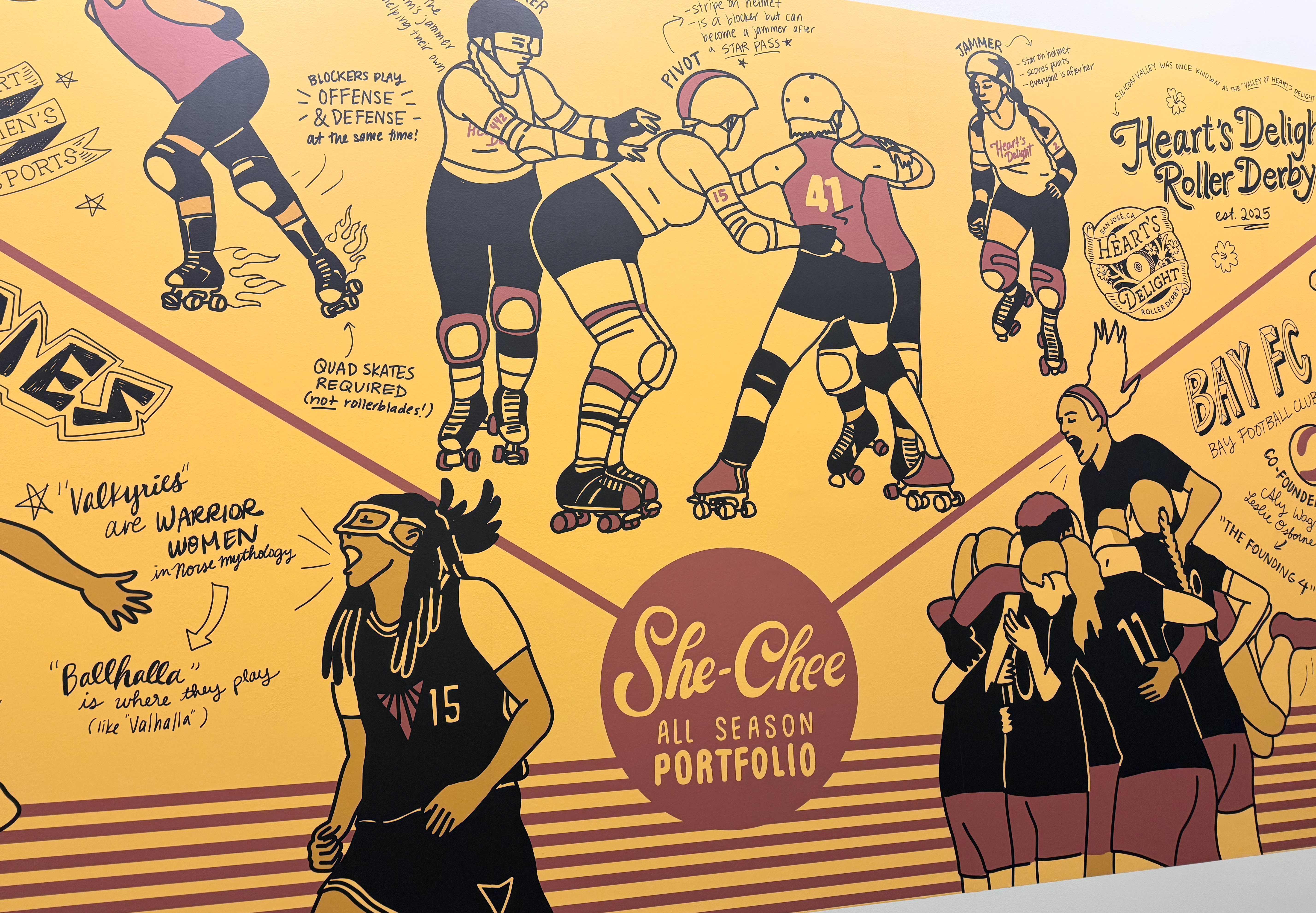 Alyssa Wigant's mural, "She-Chee Folder," a modern take on the...