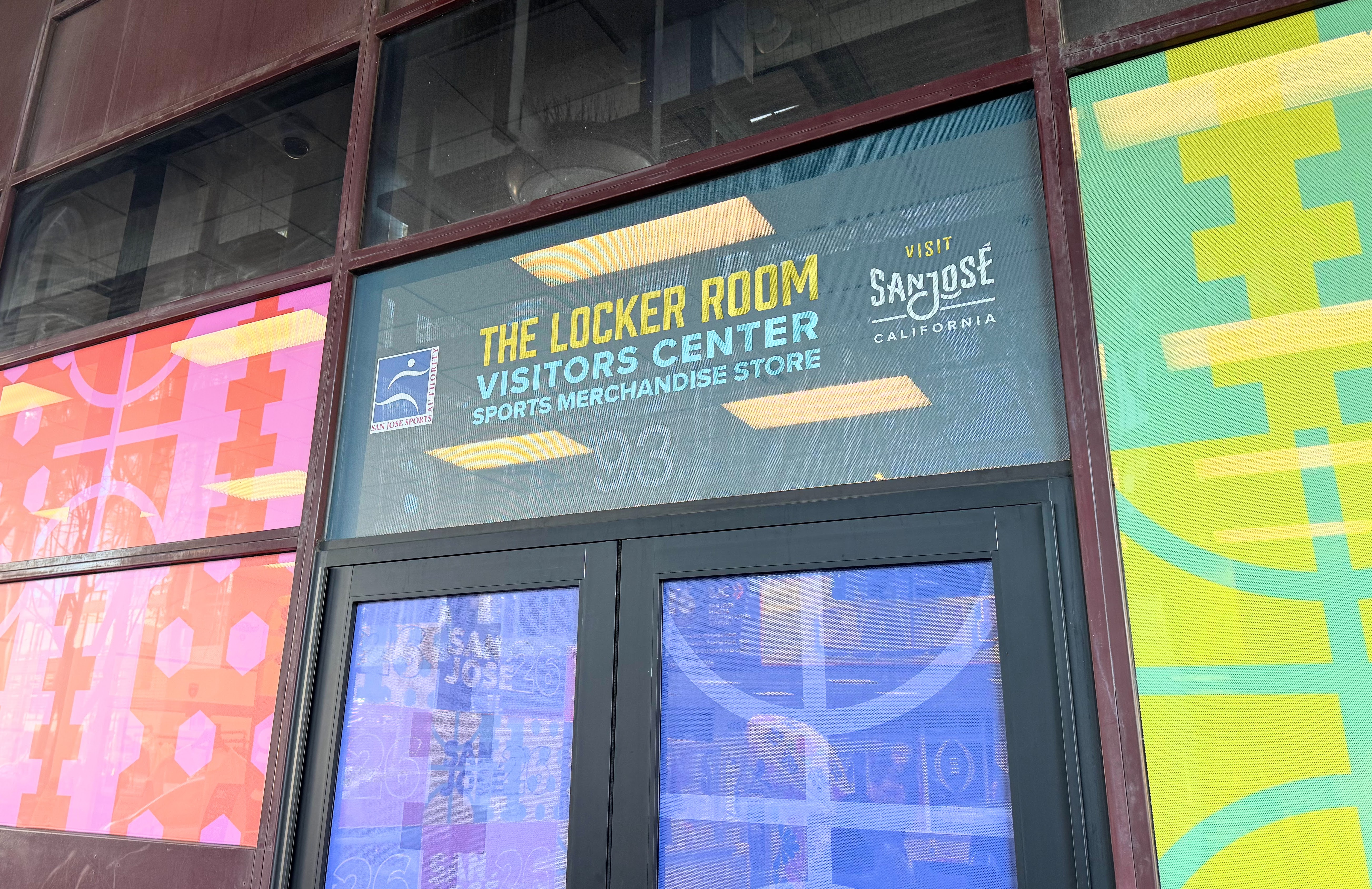 The entrance to the Locker Room, a new visitor center...