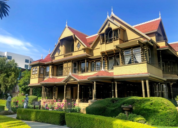 The Winchester Mystery House in San Jose has announced events for its 100th anniversary as a tourist attraction, taking place June 30-July 2, 2023. (Sal Pizarro/Bay Area News Group)