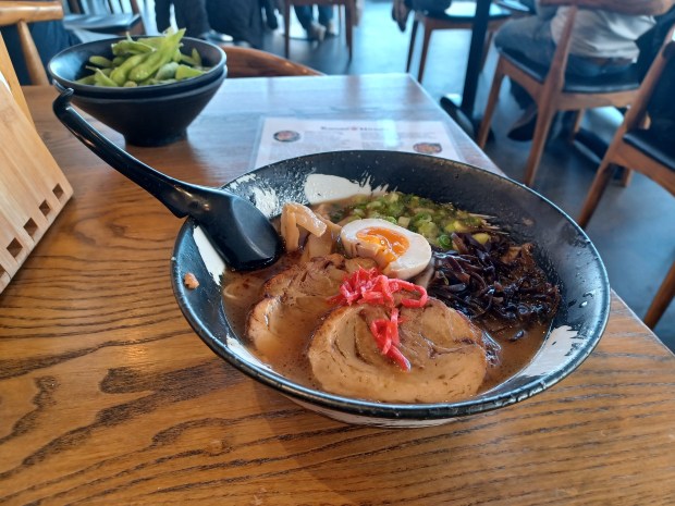 The signature dish at Hiroshi Ramen's four location is its Hiroshi Tonkotsu Ramen (Martha Ross/Bay Area News Group).