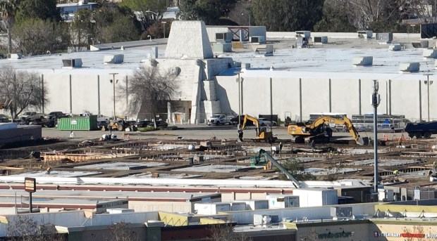 A drone view of construction for Super Micro Computer in front of the former Fry's Electronics store in San Jose, Calif., on Thursday, Jan. 8, 2026. (Nhat V. Meyer/Bay Area News Group)
