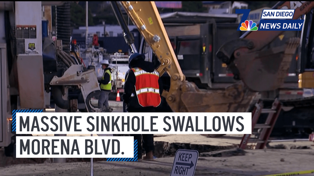 Crews repair massive Morena Boulevard sinkhole