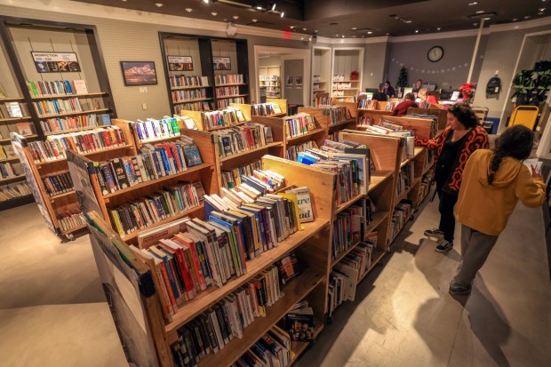 ESCONDIDO, CA - December 22, 2025: The temporary Escondido Public Library located in the Mershops North County Mall in Escondido on Monday, December 22, 2025. (Hayne Palmour IV / For The San Diego Union-Tribune)