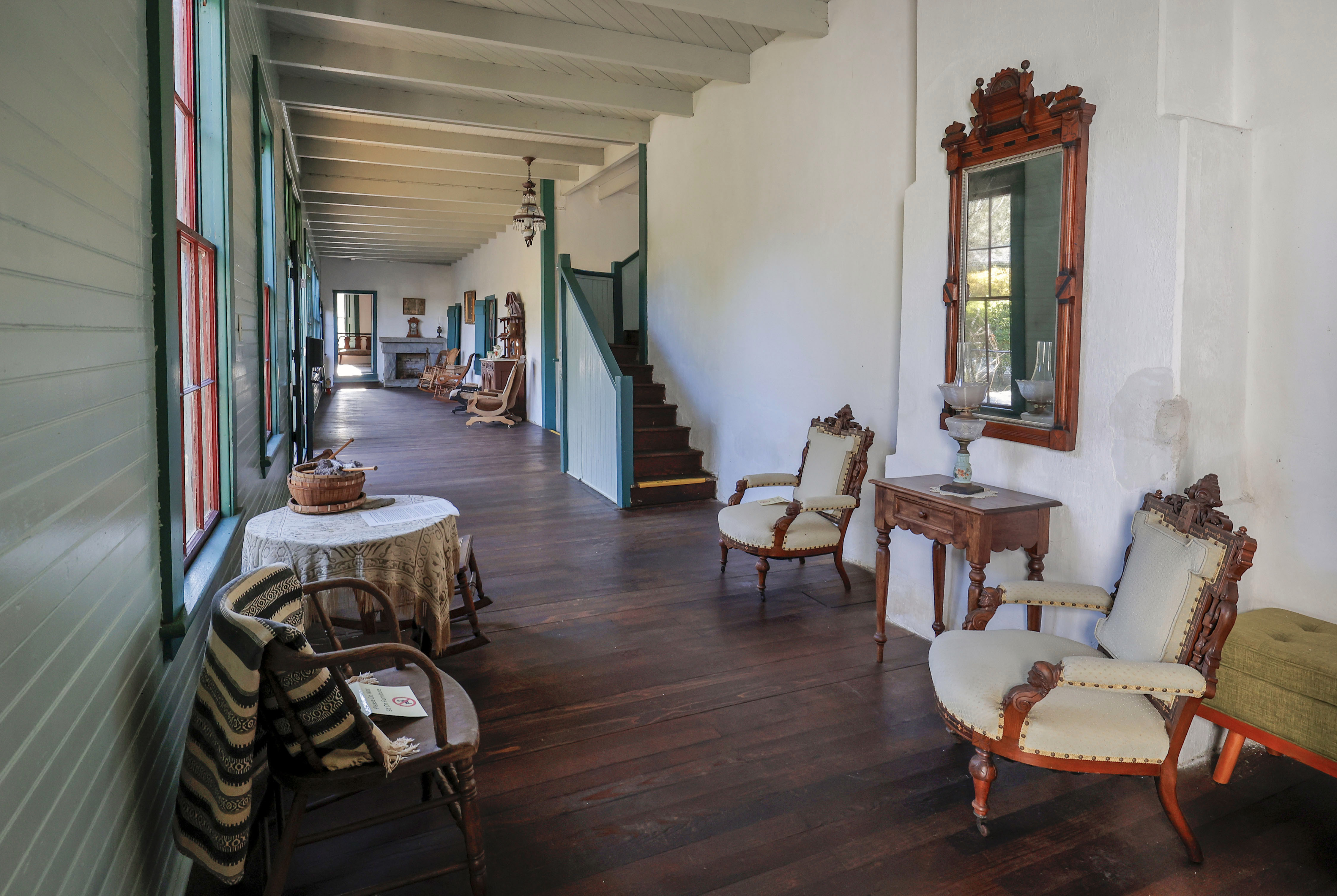 View looking down a hall in the main living quarters...