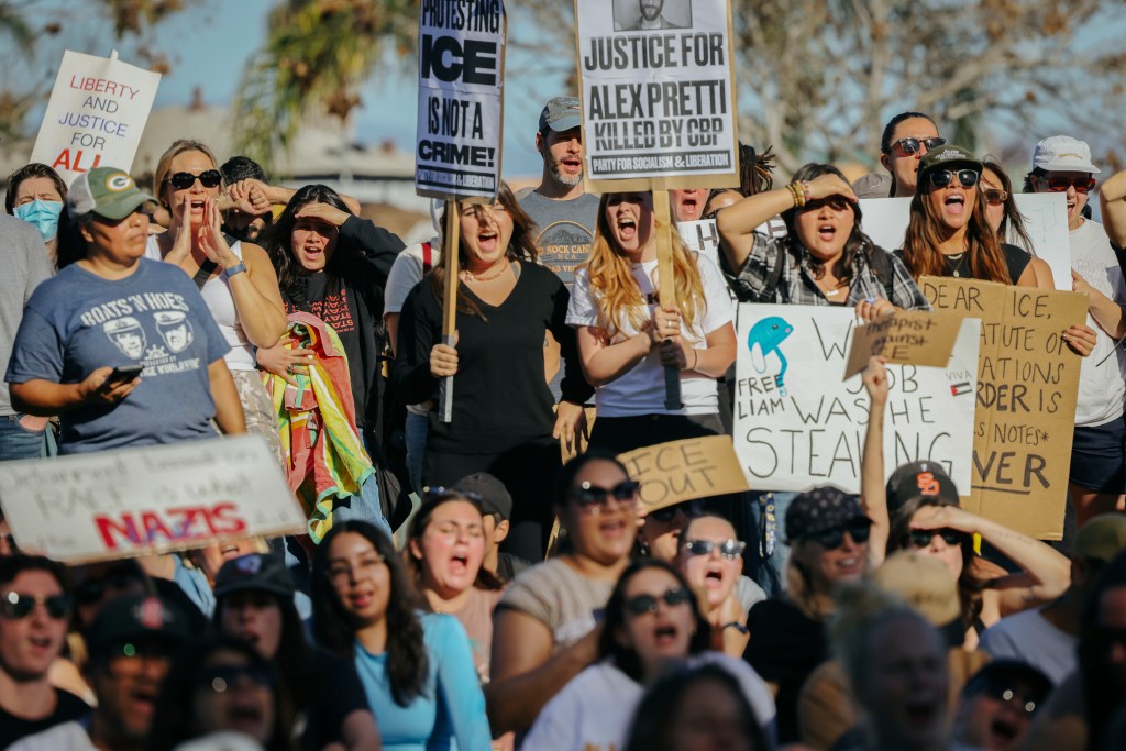 Hundreds rally in City Heights amid nationwide strikes protesting ICE – San Diego Union-Tribune