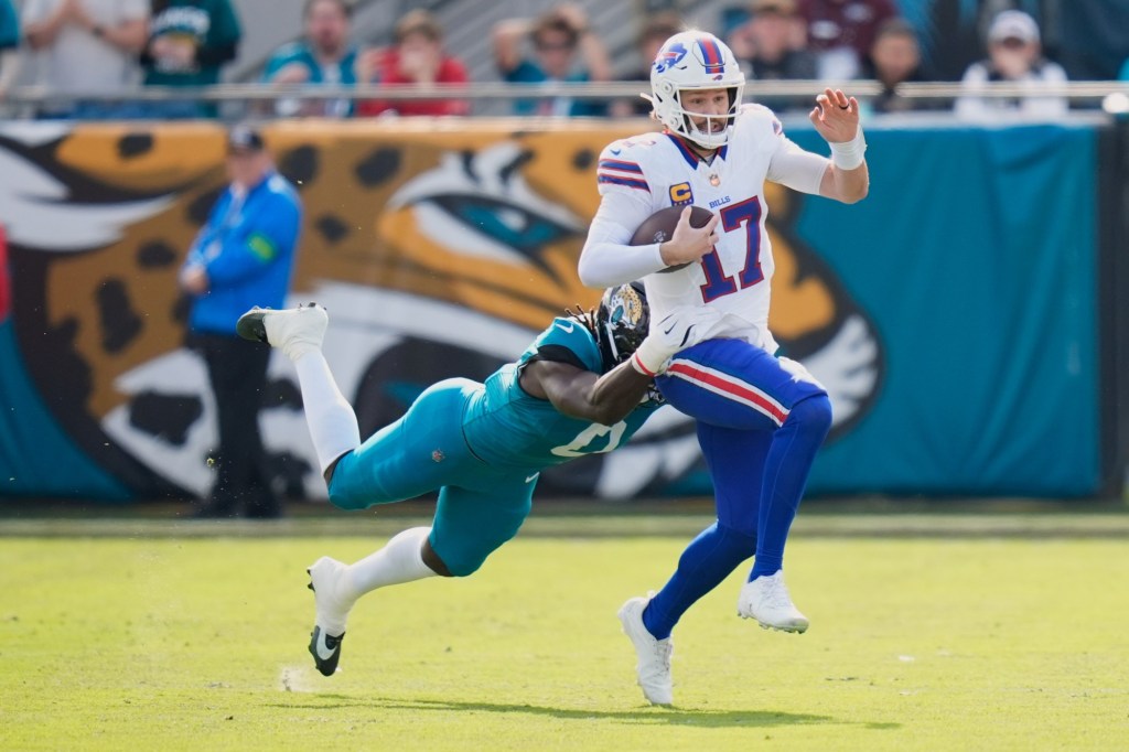 Josh Allen wows with his arms, legs and head in Bills’ playoff win