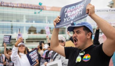Hundreds protest loss of gender-affirming care at Rady Children's Hospital