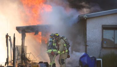 Wind-spread fire burns through Clairemont home, displaces 5 people