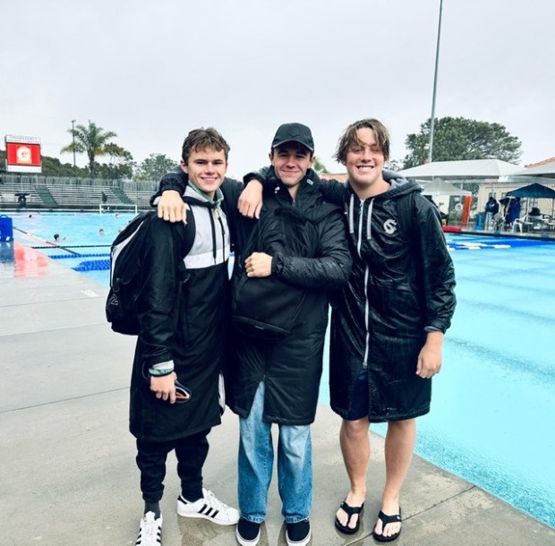 Captains Sasha Wright, Curtis Goodrich and Wesley Bodensteiner of the Sage Creek High School boys water polo team.(Sage Creek High School)