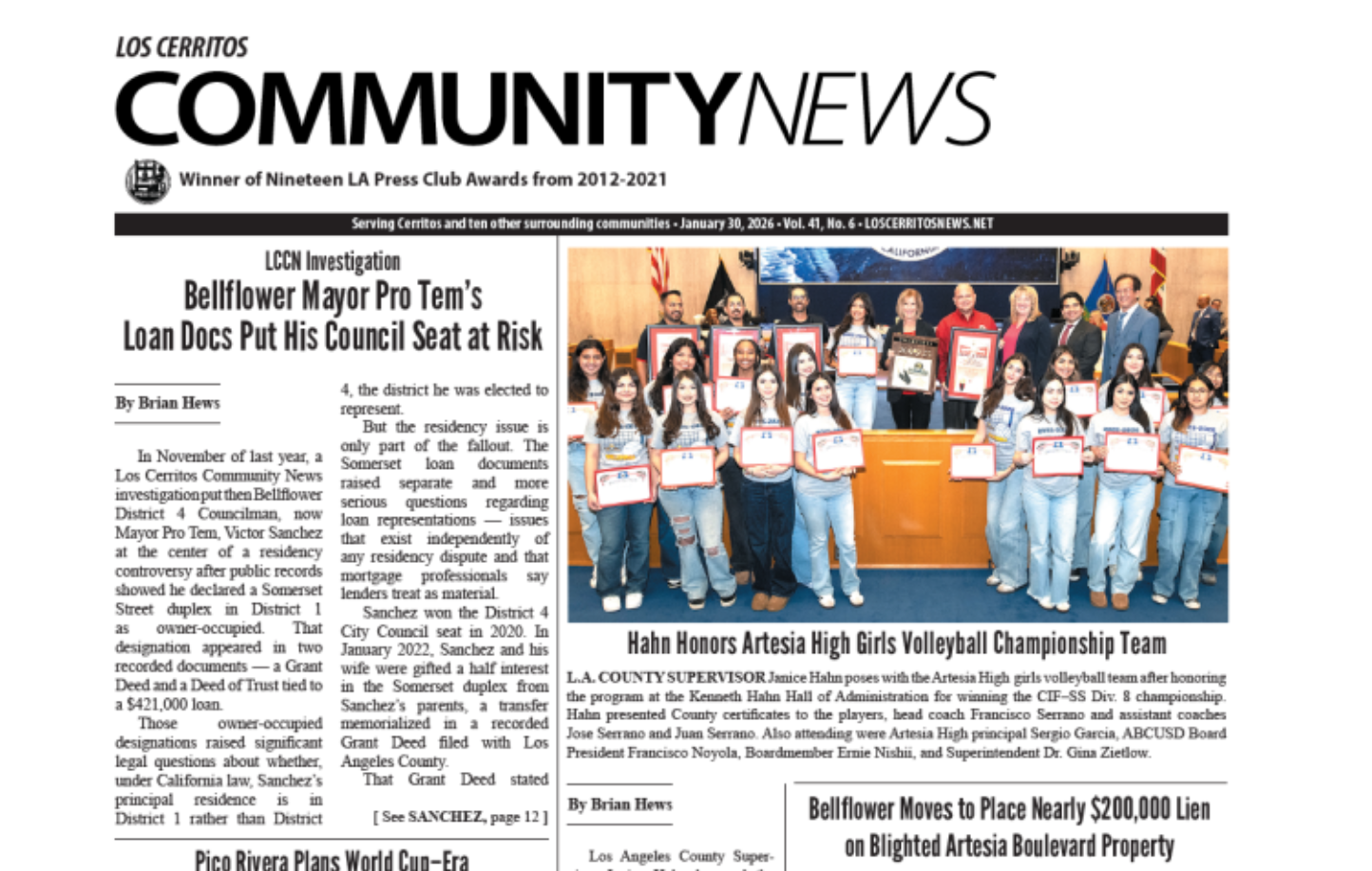 January 30, 2026 Los Cerritos Community News Digital Edition - Los Cerritos Community News