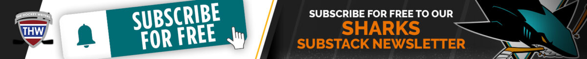 SUBSCRIBE FOR FREE TO OUR SAN JOSE SHARKS SUBSTACK NEWSLETTER