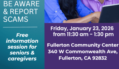 Free Elder Fraud Prevention at Fullerton Community Center January 23