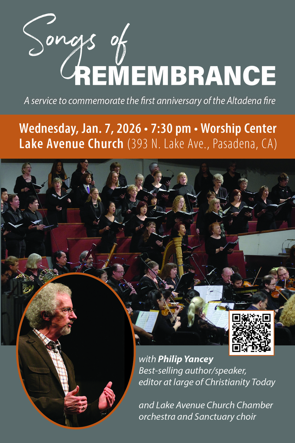 PHOOT: http://www.lakeave.org/ | The South Pasadenan | Philip Yancey to Speak at Pasadena Memorial Marking Eaton and Palisades Fire Anniversary