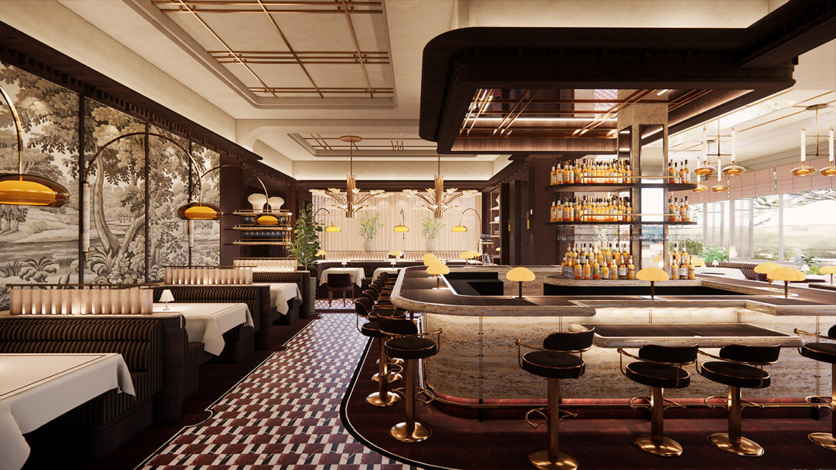 Upcoming Italian steakhouse Spacca Tutto at Palisades Village.