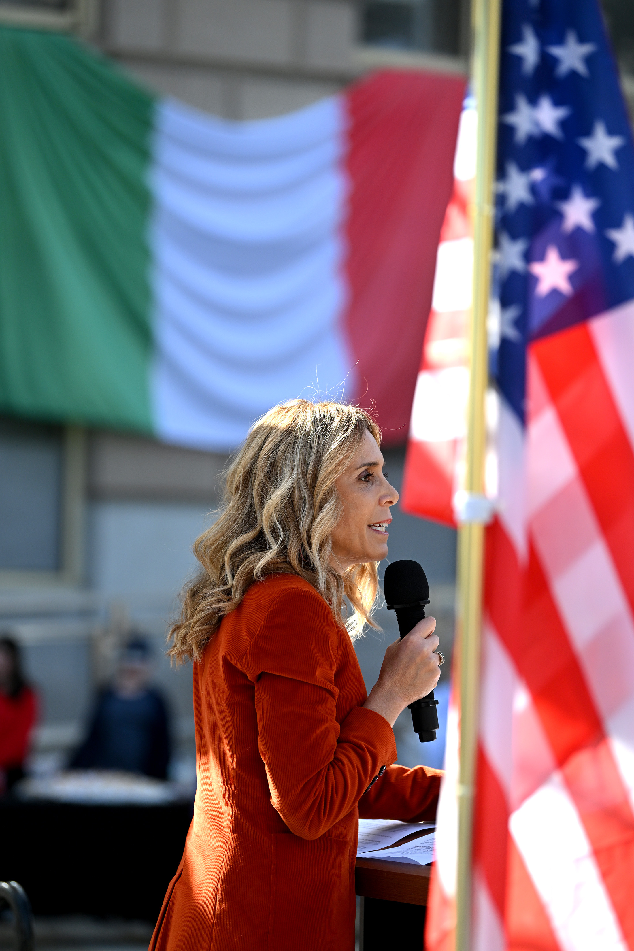 The Italian Consul General of Los Angeles Rafaella Valentini speaks...