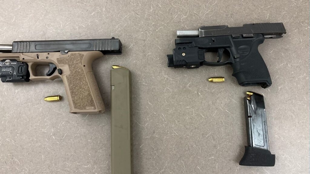 Two guns recovered after a shooting in Clovis on Thursday, Jan. 29, 2026. (Clovis PD)