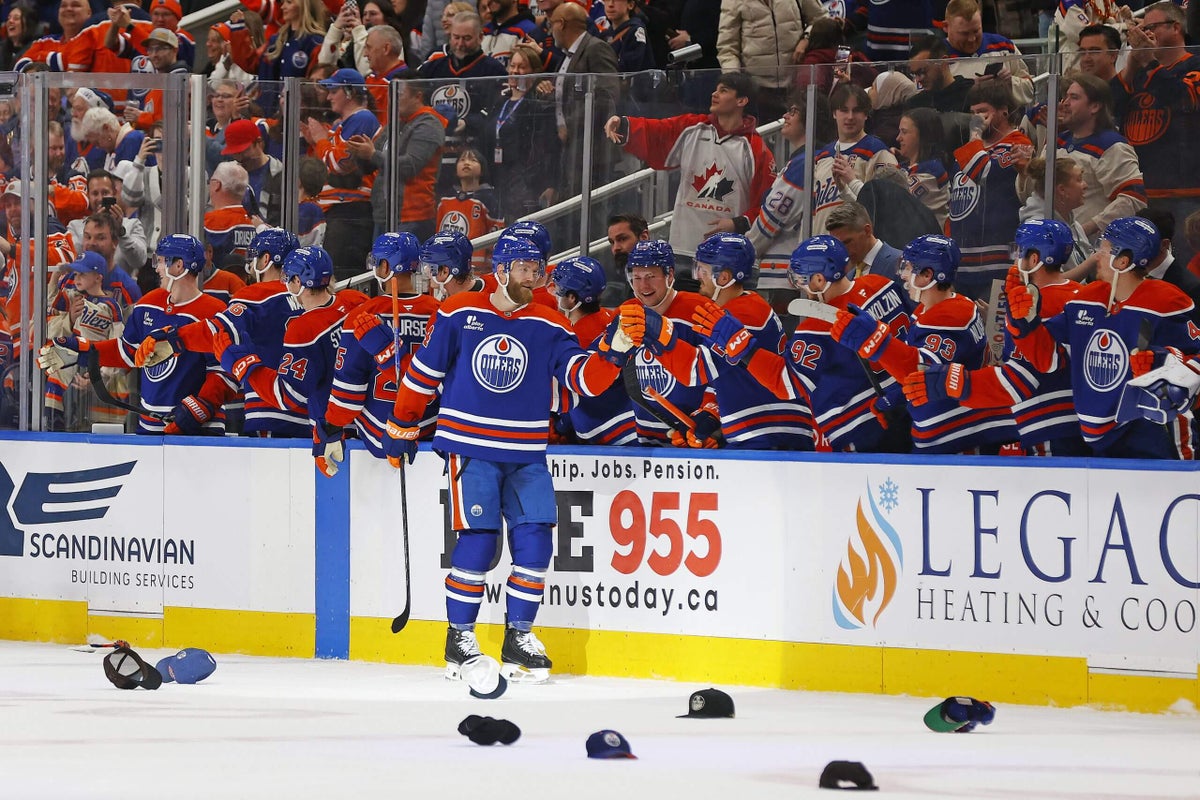 Mattias Ekholm’s hat trick leads Oilers defensemen to historic game vs. Ducks