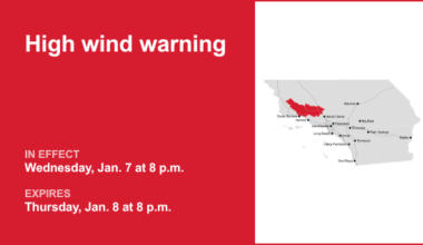 High wind warning affecting 5 Freeway north of LA until Thursday evening – gusts could peak at 65 mph – Orange County Register