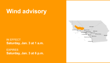 Wind advisory in place for 5 Freeway north of LA until Saturday evening – wind gusts reaching 50 mph – Orange County Register