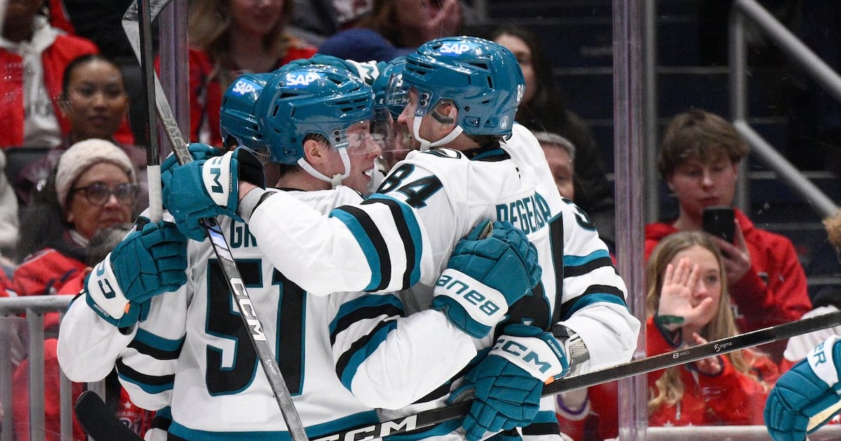 San Jose Sharks’ three-goal second period keys victory over Washington Capitals