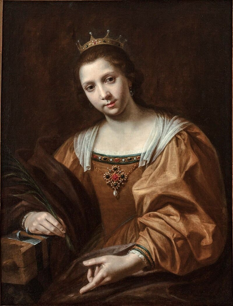 Self-Portrait as Saint Catherine of Alexandria by Virginia Vezzi