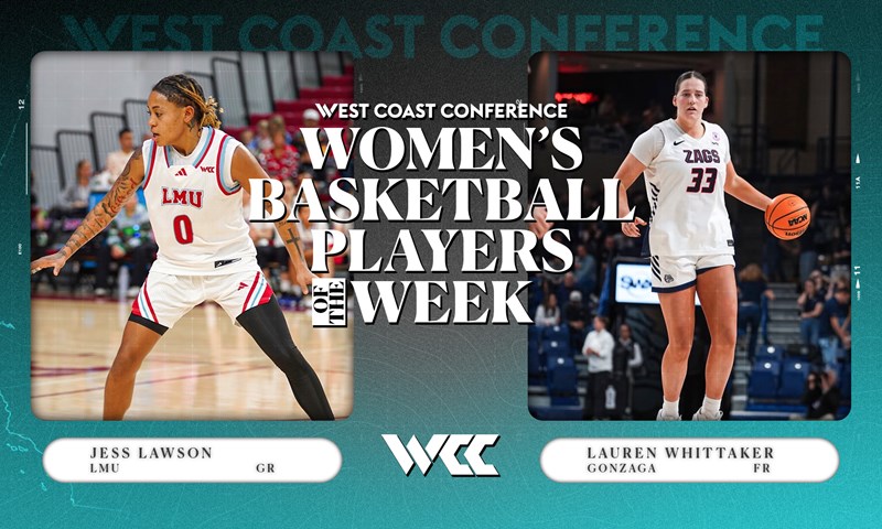 LMU’s Jess Lawson and Gonzaga’s Lauren Whittaker Collect Women’s Basketball Weekly Honors