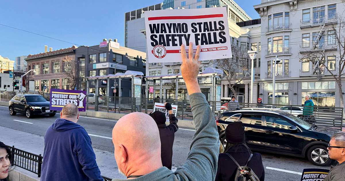 Lyft, Uber Drivers Protest Waymo Robotaxis in San Francisco