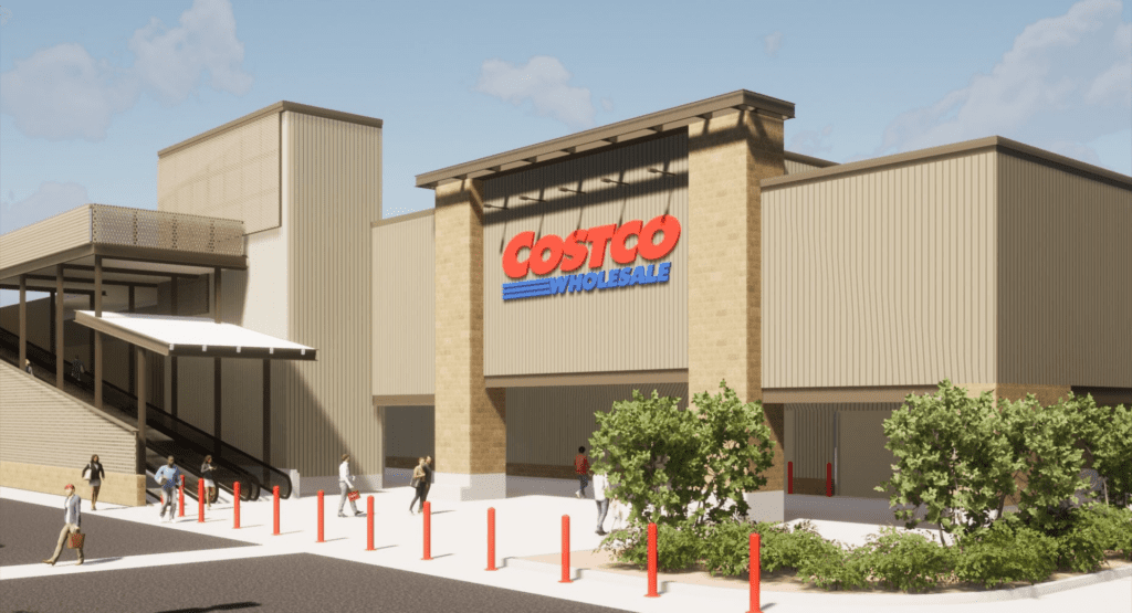 Renderings of the Westgate West Costco Project proposed for 5287 Prospect Road in West San Jose.
