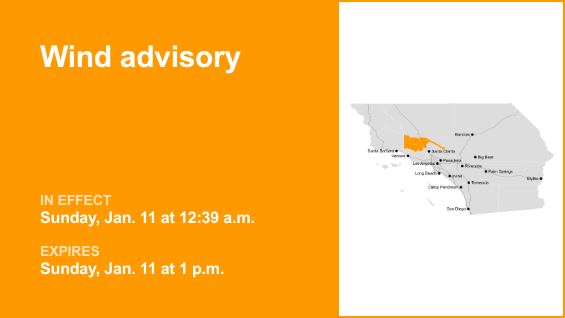 Wind advisory affecting 5 Freeway north of LA until Sunday afternoon – winds gusting up to 45 mph – Orange County Register