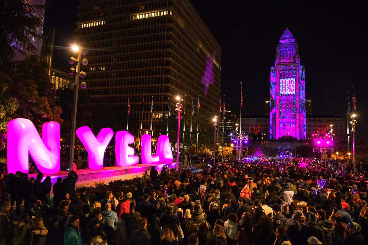 Grand Park during New Years Eve