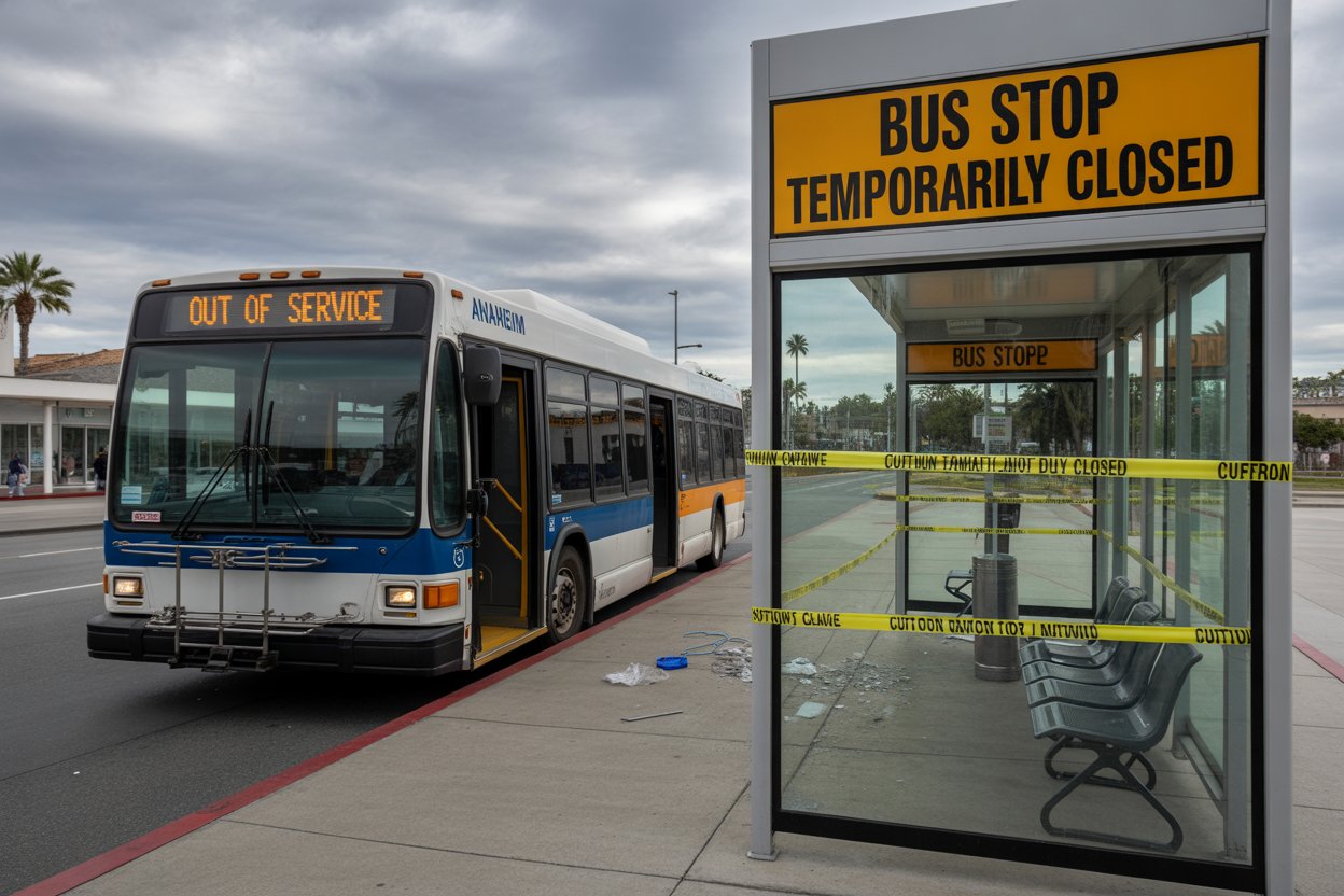 Anaheim shuts down art bus service.