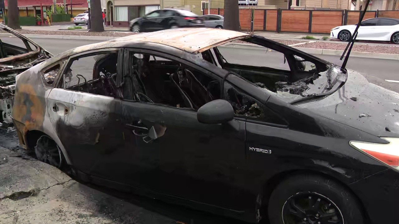 Several cars torched in San Jose