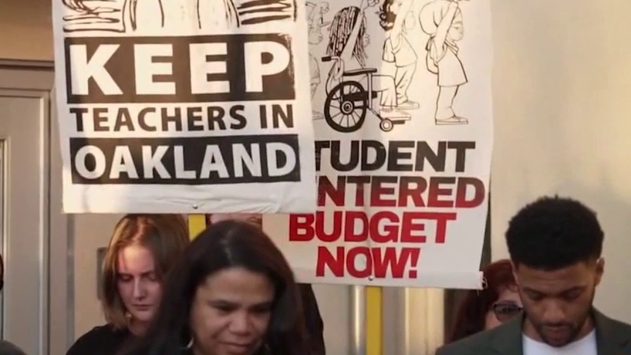 Teachers, parents rally as Oakland Unified School Board weighs cuts to close $50M budget gap